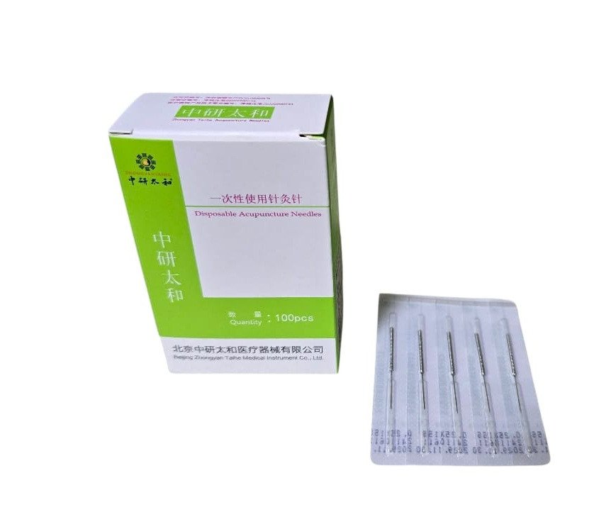 Disposable Acupuncture Needles – 100 pcs (Size 0.25 x 15 mm)